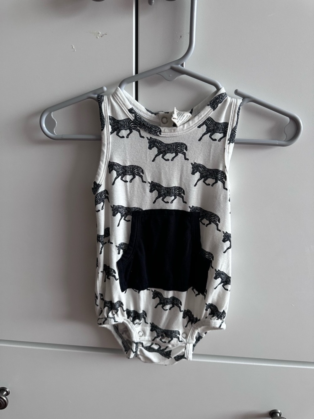 kate quinn Black and White Zebra Print Baby One-Piece Bodysuit